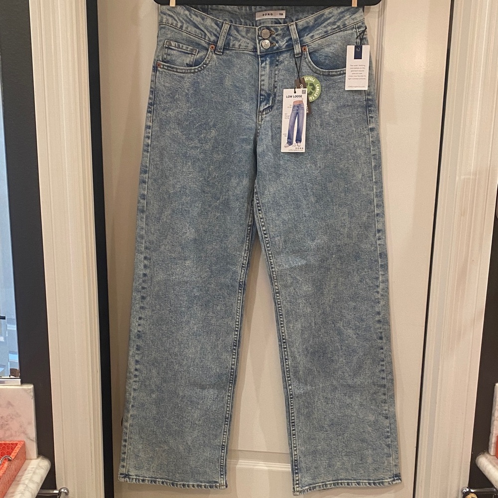 S.O.N.G. Denim low loose full length denim jeans NWT